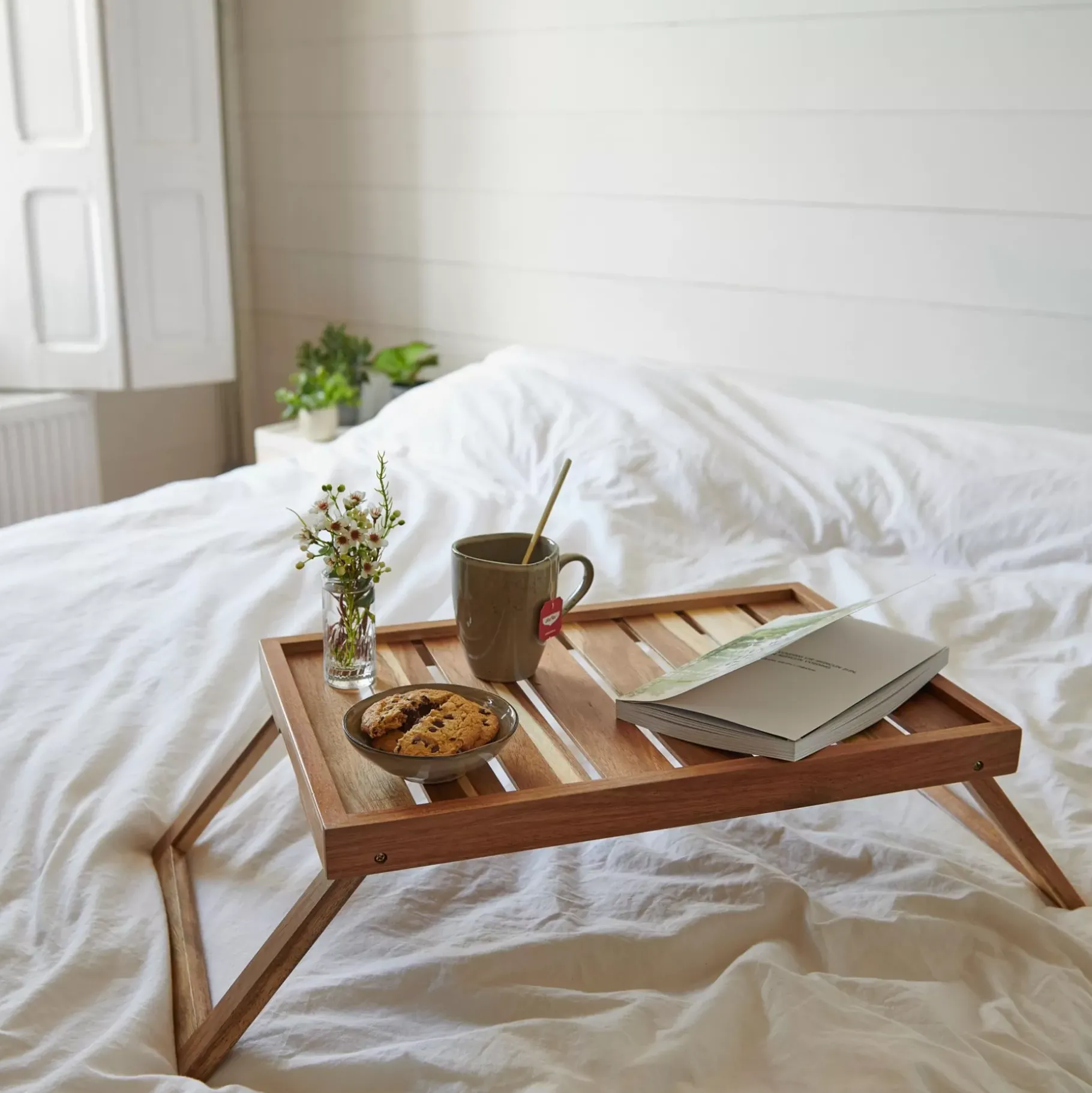 CASA Acacia Bandeja De Cama Natural