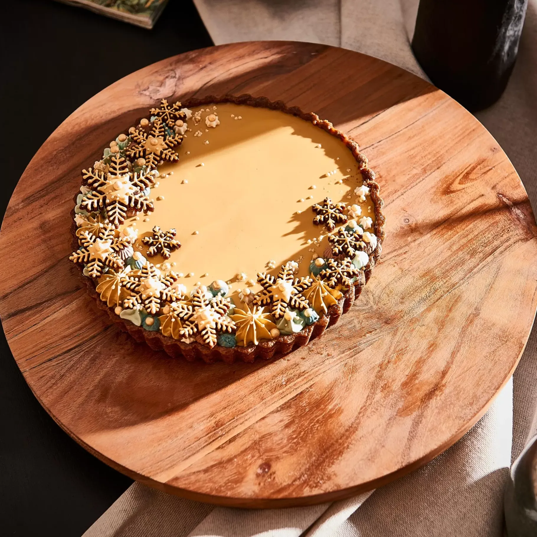 CASA Acacia Bandeja Giratoria Natural