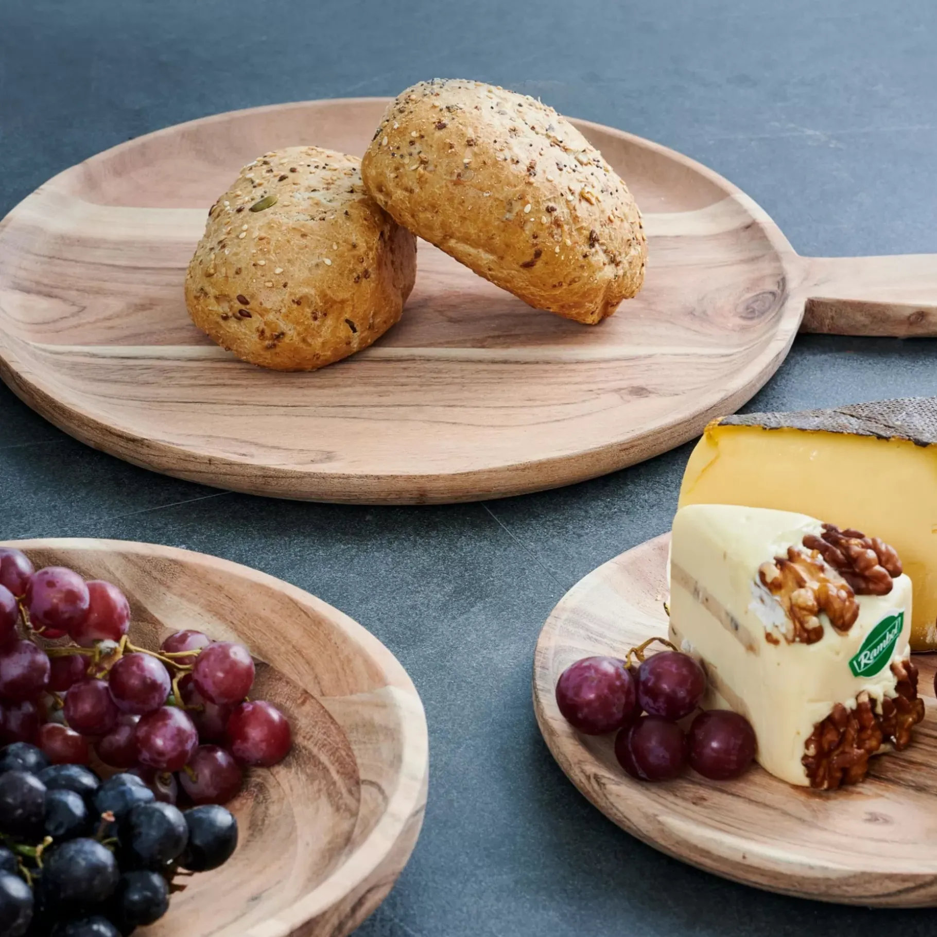 CASA Acacia Chic Plato Con Asa Natural