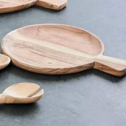 CASA Acacia Chic Plato Con Asa Natural