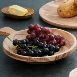 CASA Acacia Chic Plato Hondo Con Asa Natural