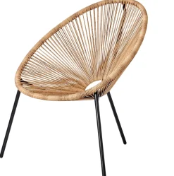 CASA Acapulco Silla Lounge Negro, Natural