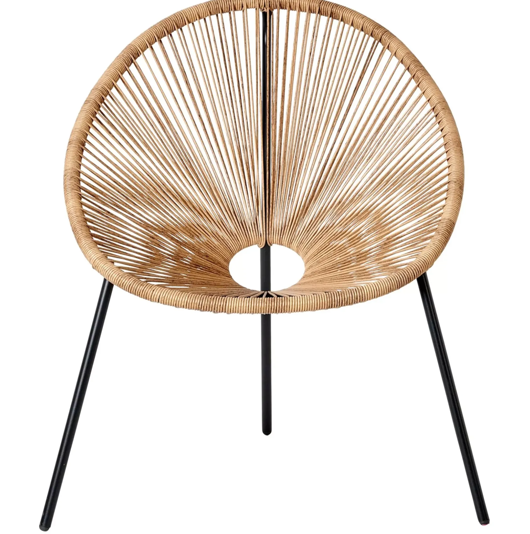 CASA Acapulco Silla Lounge Negro, Natural