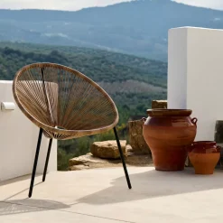 CASA Acapulco Silla Lounge Negro, Natural