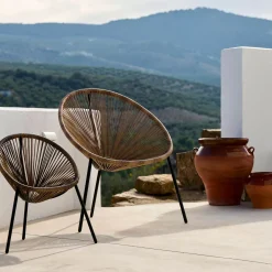 CASA Acapulco Silla Lounge Negro, Natural