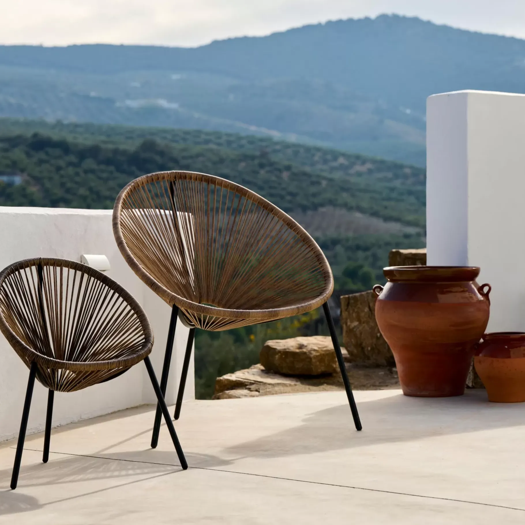 CASA Acapulco Silla Lounge Negro, Natural