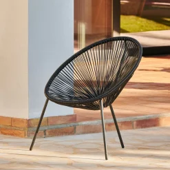 CASA Acapulco Silla Lounge Negro