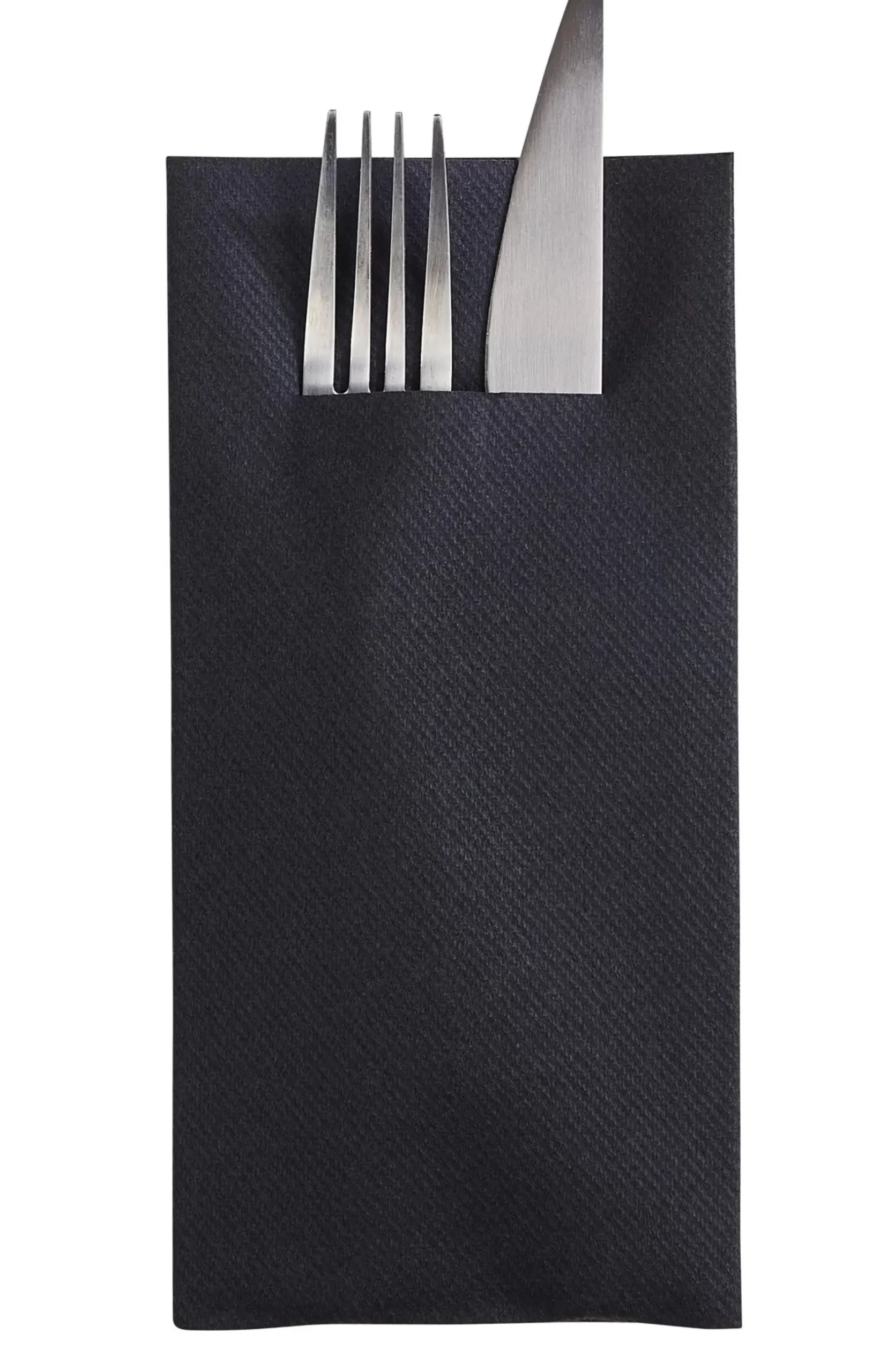 CASA Airlaid Servill./Cubiert. Juego De 12 Negro