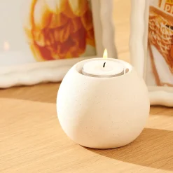 CASA Alba Soporte Para Vela Pequena Blanco