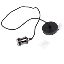 CASA Alu Lampara Colgante Negro, Metal