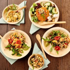 CASA Areca Leaf Cuencos Juego De 6 Natural