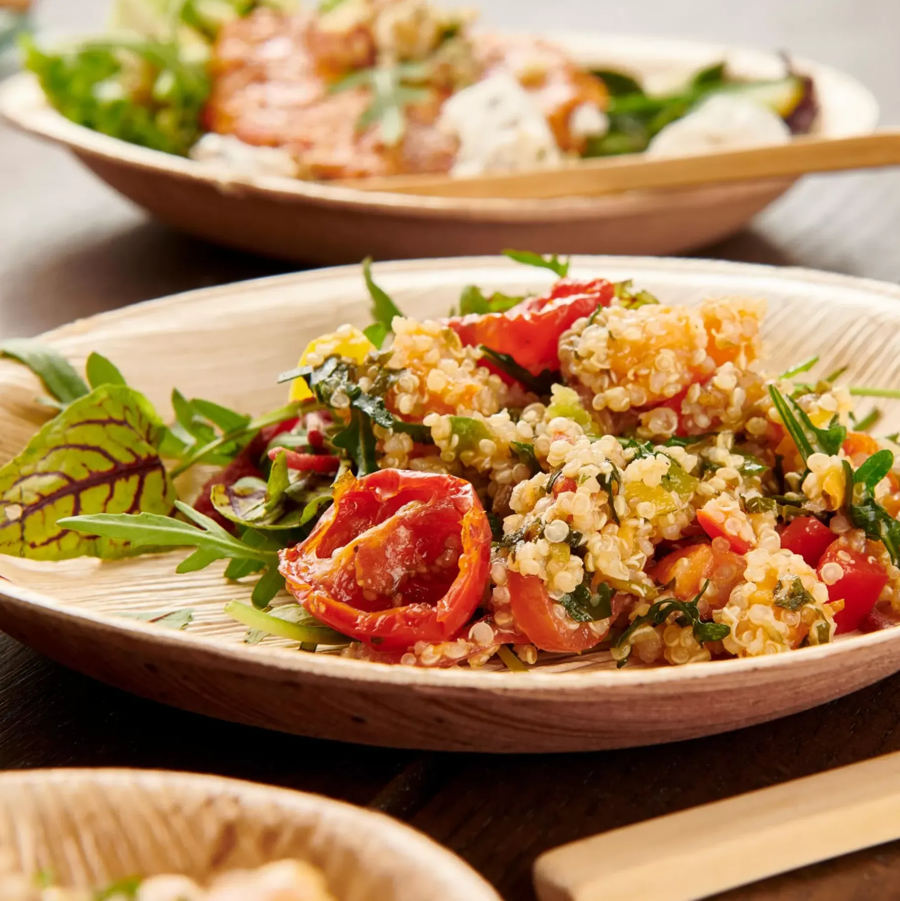 CASA Areca Leaf Cuencos Juego De 6 Natural