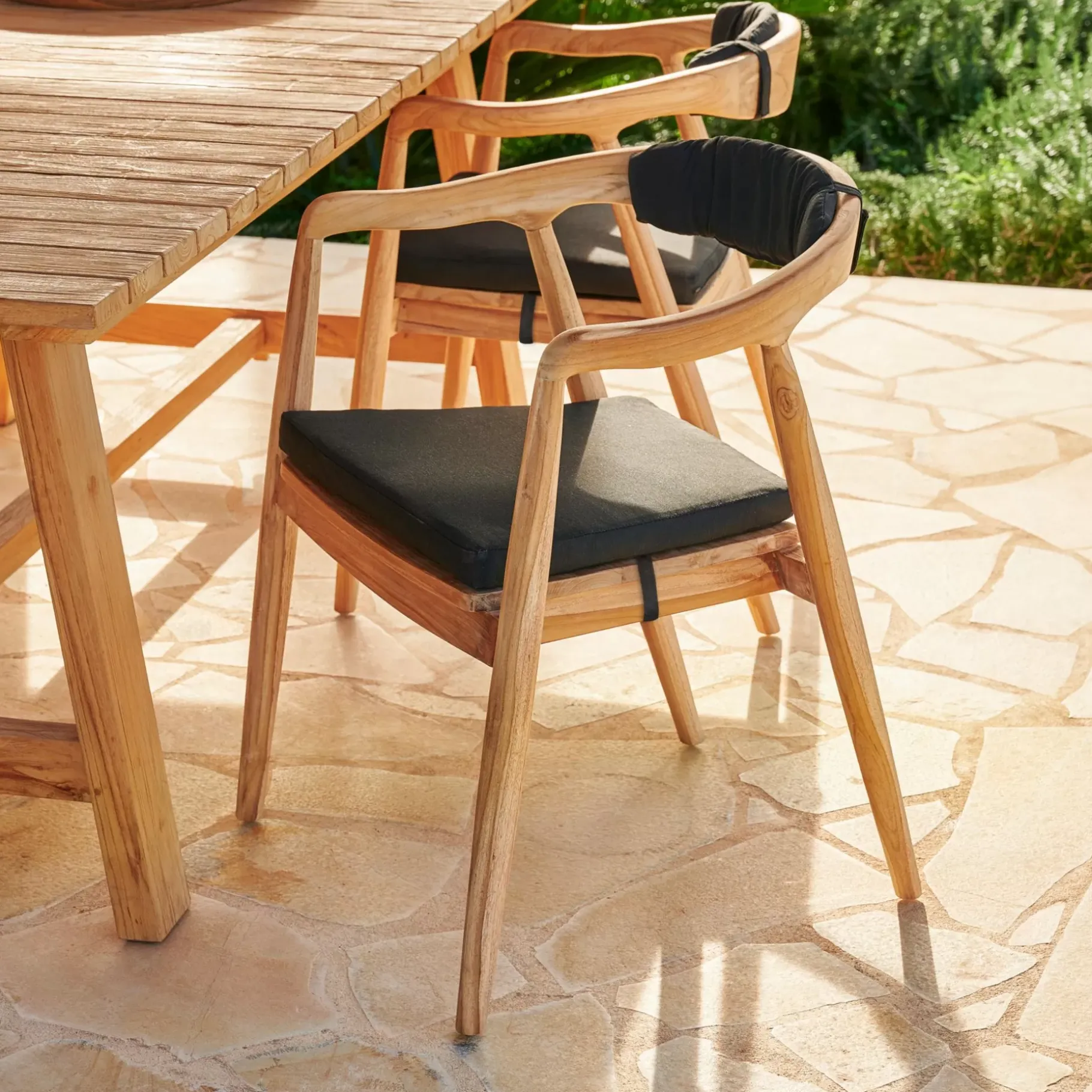 CASA August Cojin De Espalda Negro