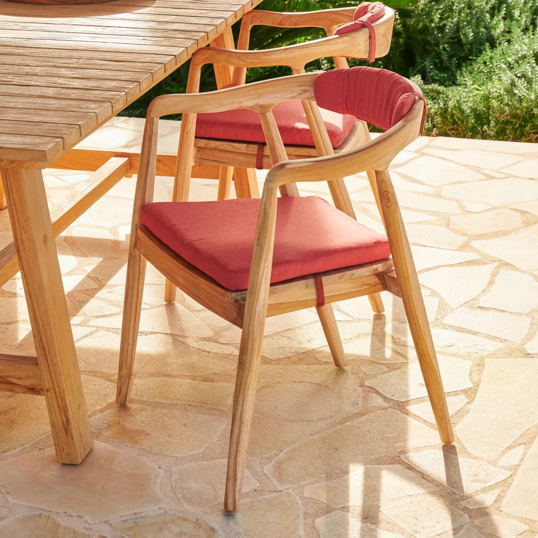 CASA August Cojin De Espalda Rojo