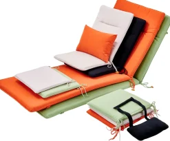 CASA Azur Cojin De Jardín Para Silla Bistro Gris Claro