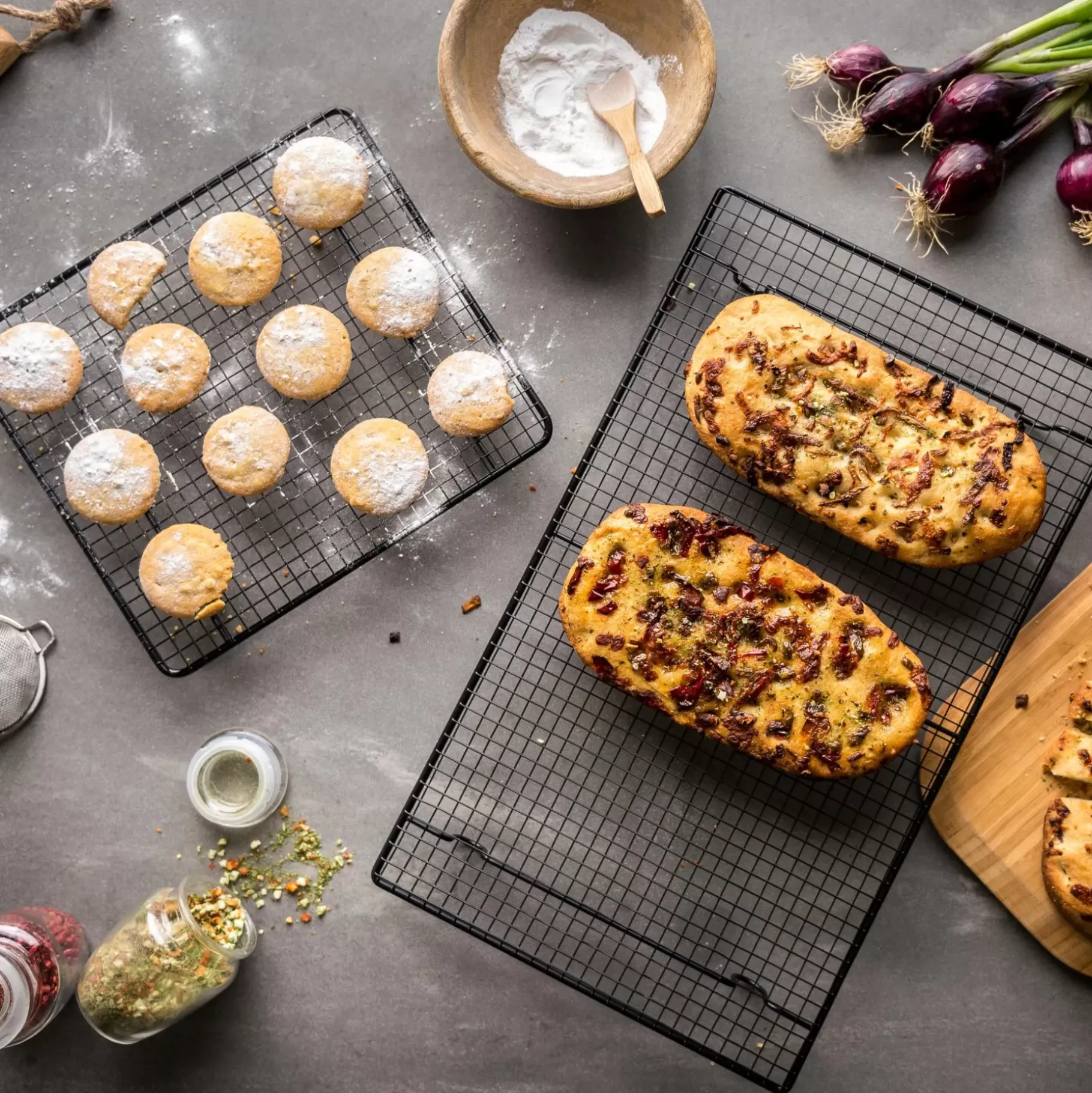 CASA Bakery Rejillas Pasteleria Juego De 2 Negro