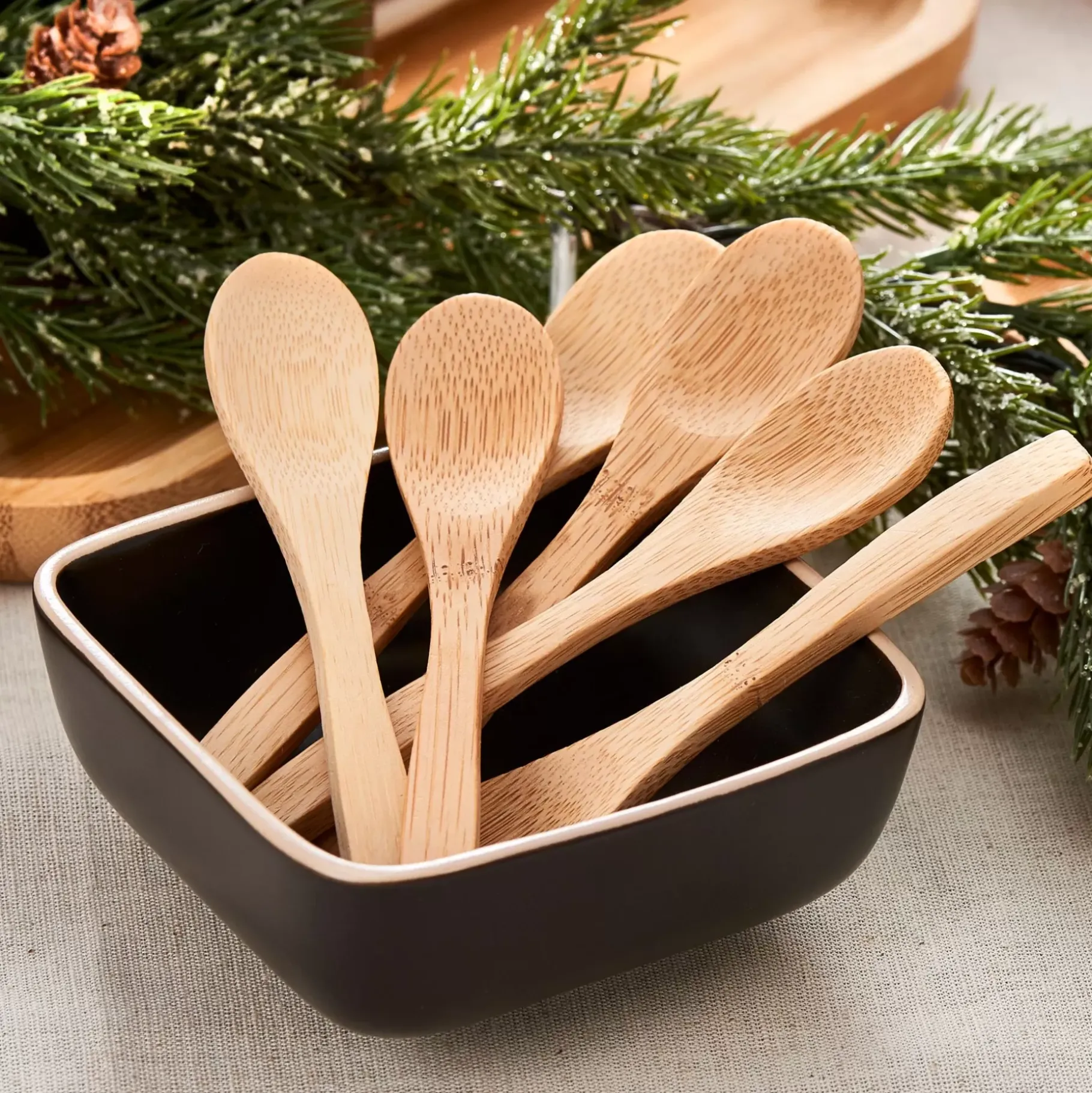 CASA Bamboo Cucharillas Juego De 6 Natural