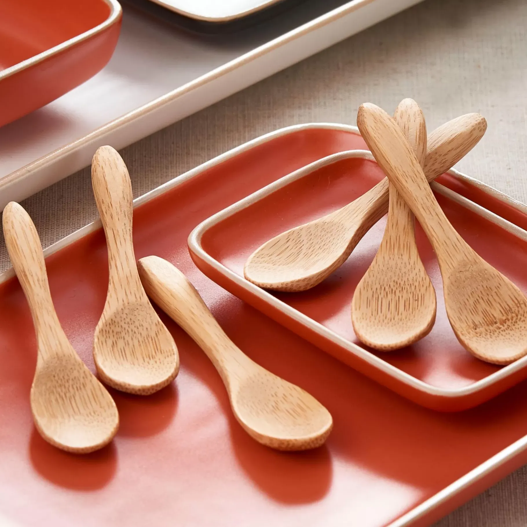 CASA Bamboo Cucharillas Juego De 6 Natural