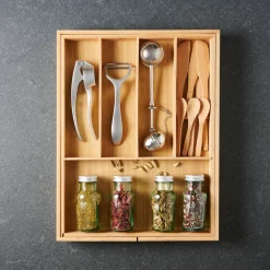 CASA Bamboo Organizador Cajon Extensible Natural