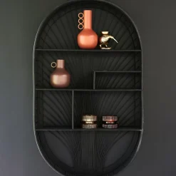 CASA Bavi Estanteria De Pared Negro