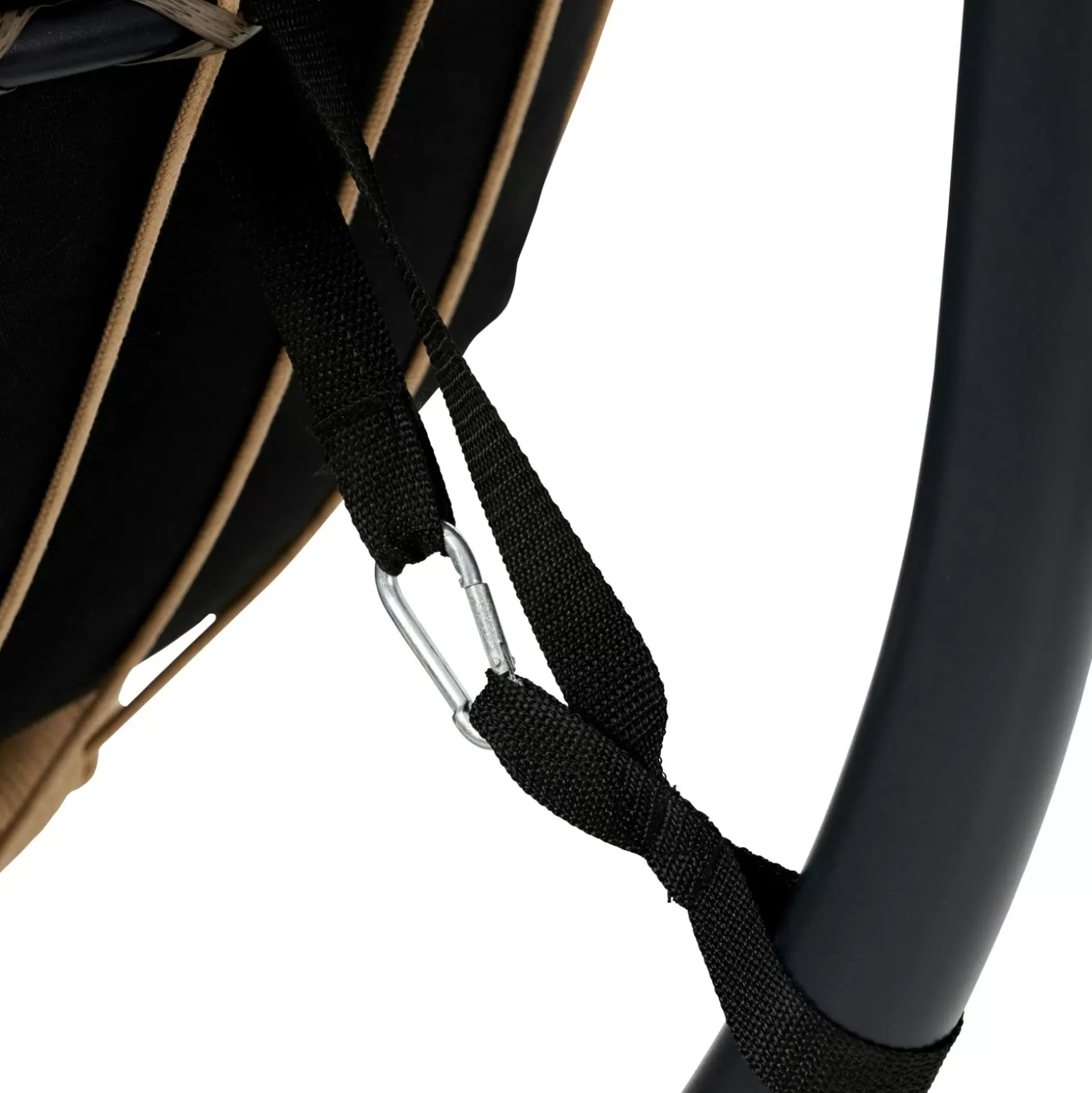 CASA Bazai Silla Colgante Con Soporte Negro