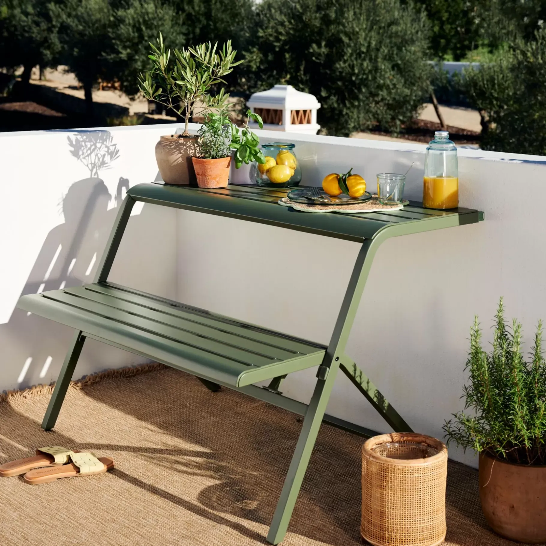 CASA Bergen Mesa Para Balcon Tambien Mesa/Plantas