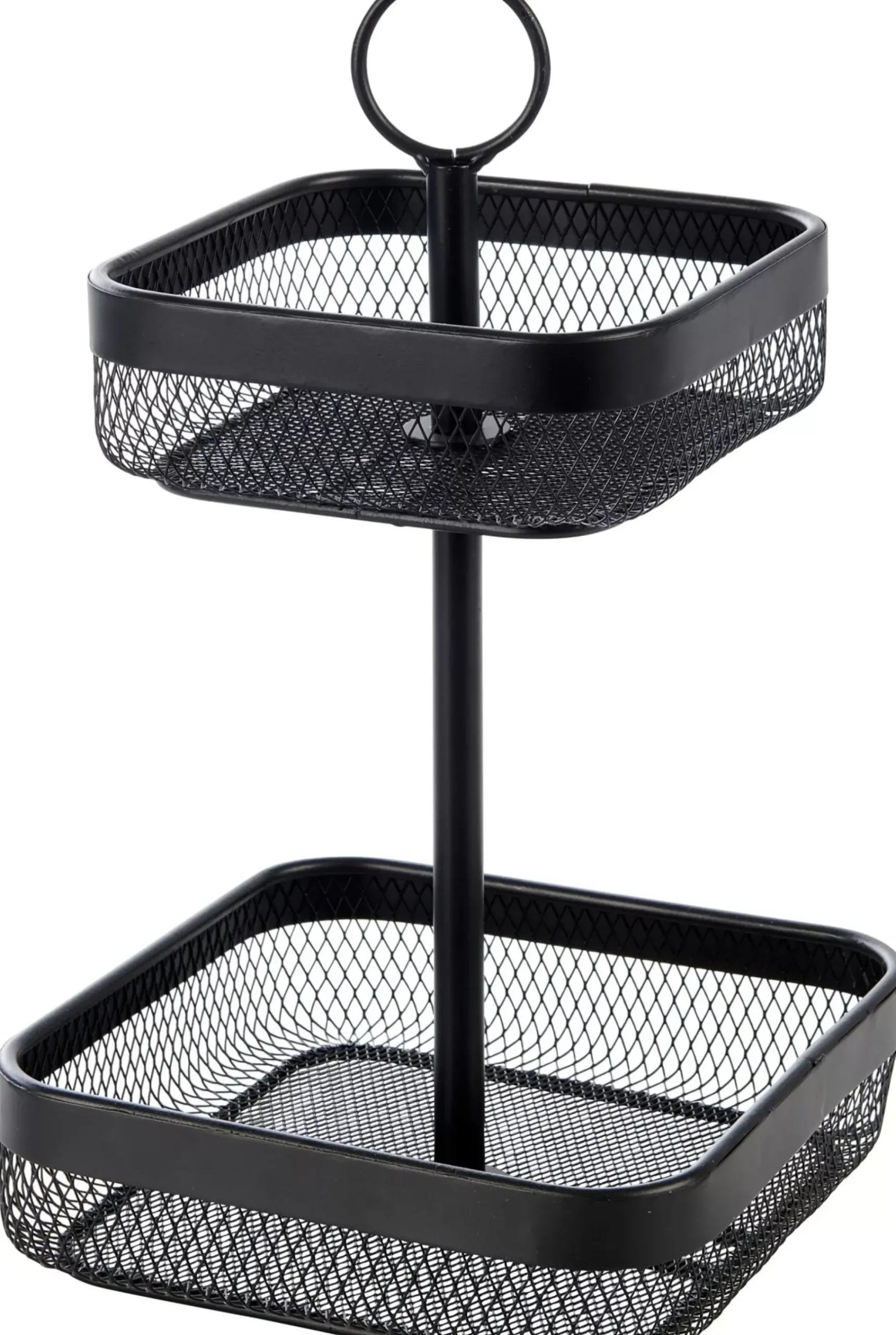 CASA Black Lunar Cesta Cuadrada De 2 Piezas Negro