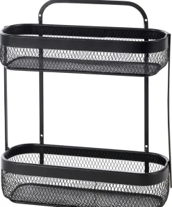 CASA Black Lunar Cesta Ovalada De 2 Piezas Negro