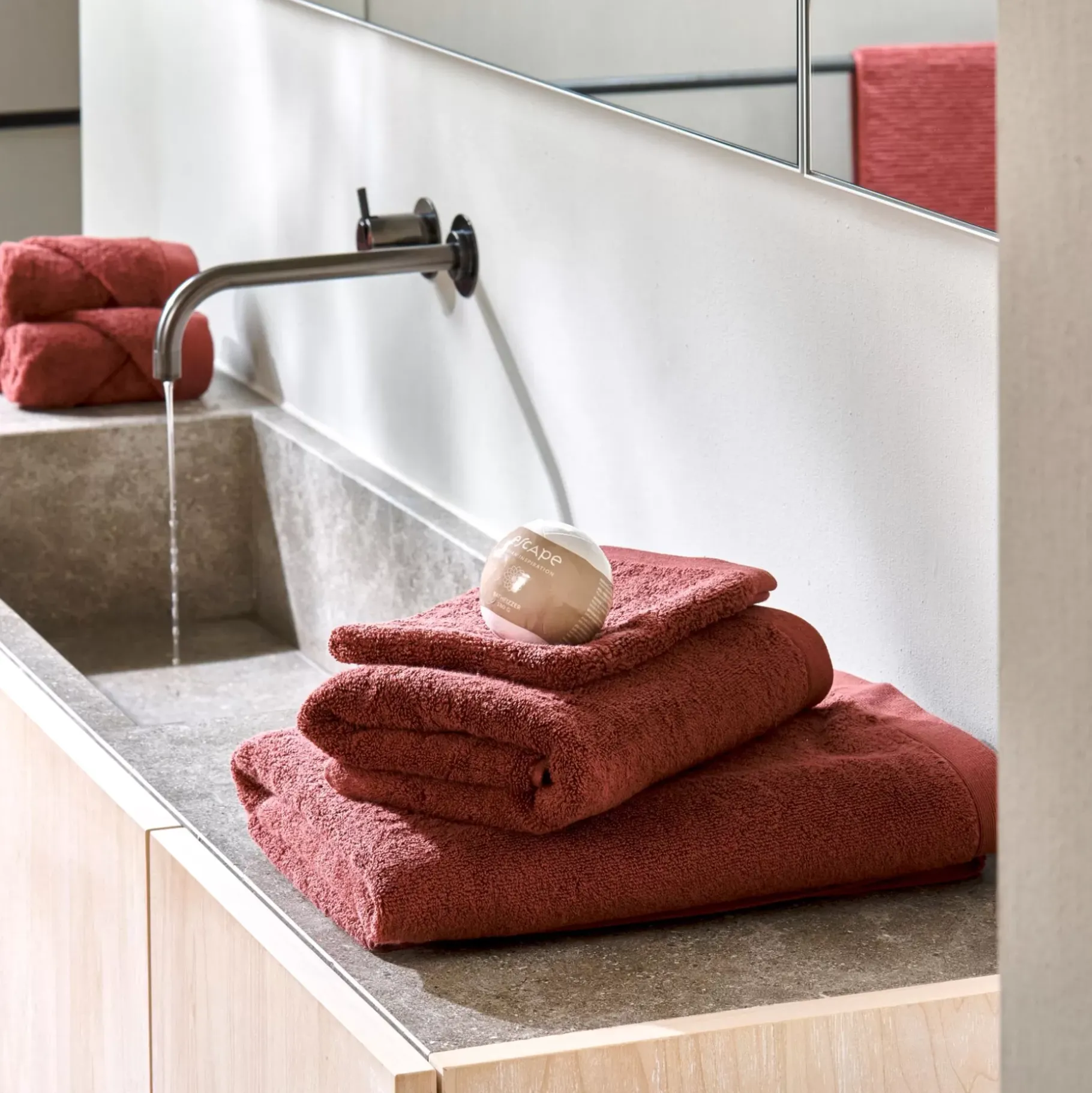 CASA B-Lux Toalla Rojo