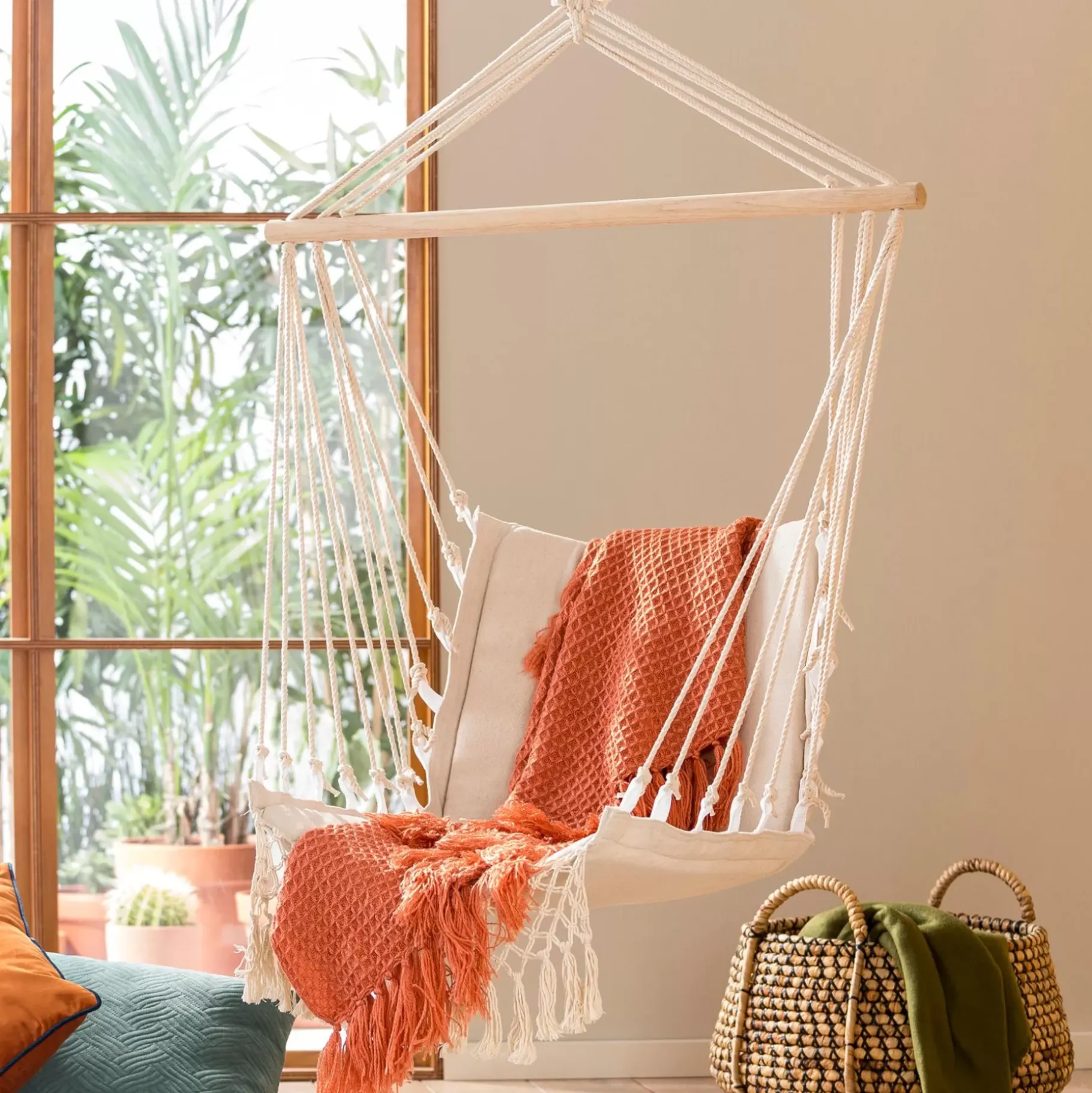 CASA Bohemia Silla Colgante Blanco