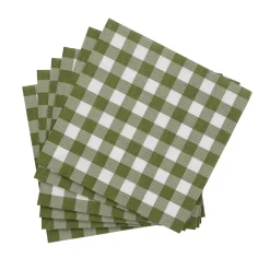 CASA Check Green Paquete De 20 Servilletas Verde