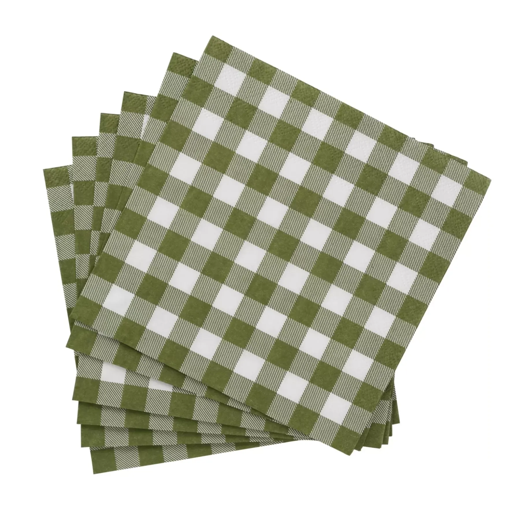 CASA Check Green Paquete De 20 Servilletas Verde