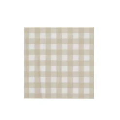 CASA Check Sand Paquete De 20 Servilletas Beis