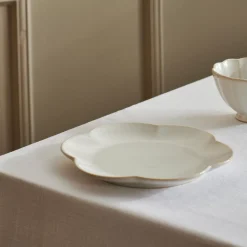 CASA Dahlia Flower Plato Blanco