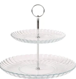 CASA Dahlita Bandeja De 2 Pisos Transparente