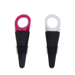 CASA Divino Tapones De Vino Juego De 2 Mezcla De 2 Colores Gris Claro, Burdeos