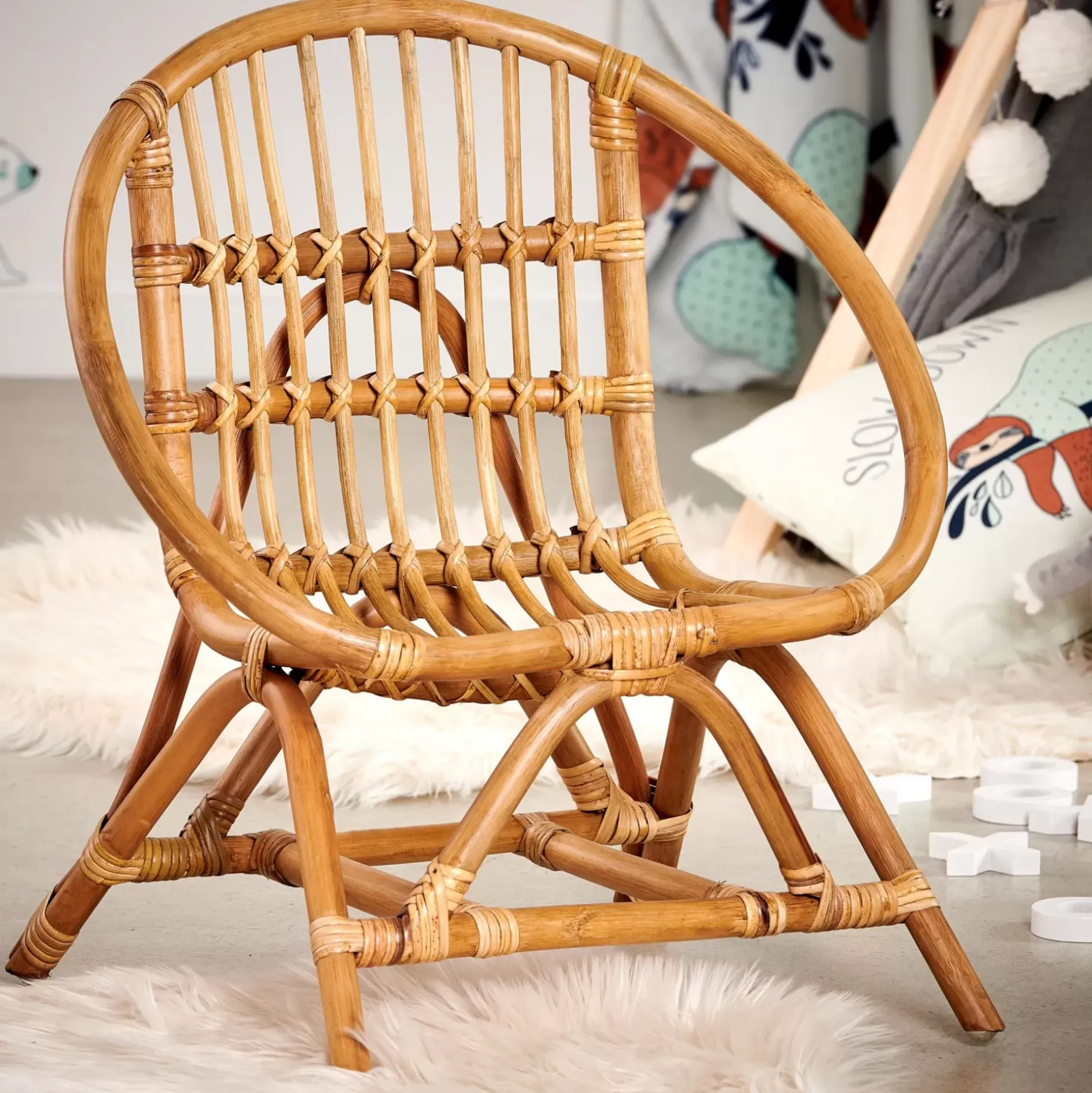 CASA Dora Silla Para Ninos Natural