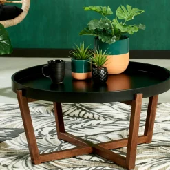 CASA Draco Mesita De Salon Negro, Marron