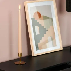 CASA Duo Velas Largas Juego De 2 Beis