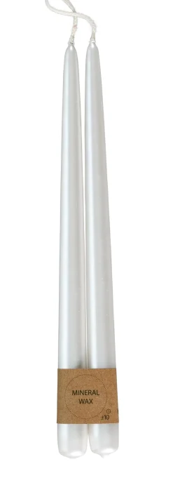 CASA Duo Velas Largas Juego De 2 Perla