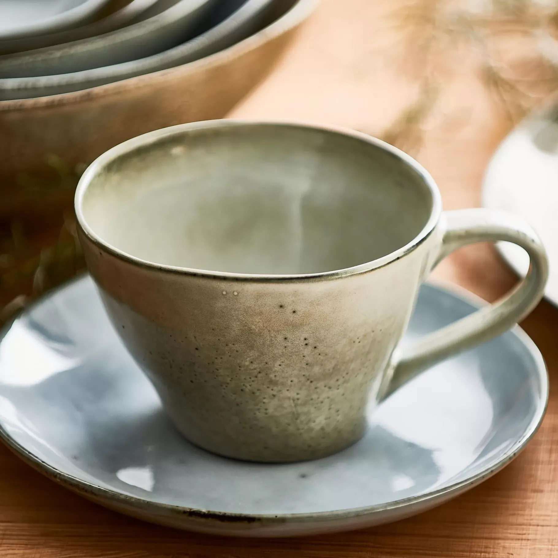 CASA Earth Ice Plato De Postre Azul Claro