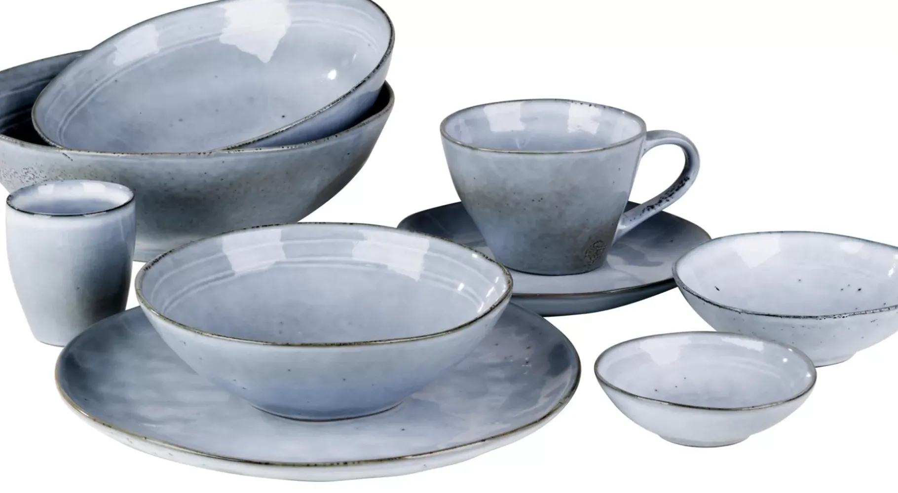 CASA Earth Ice Plato De Postre Azul Claro