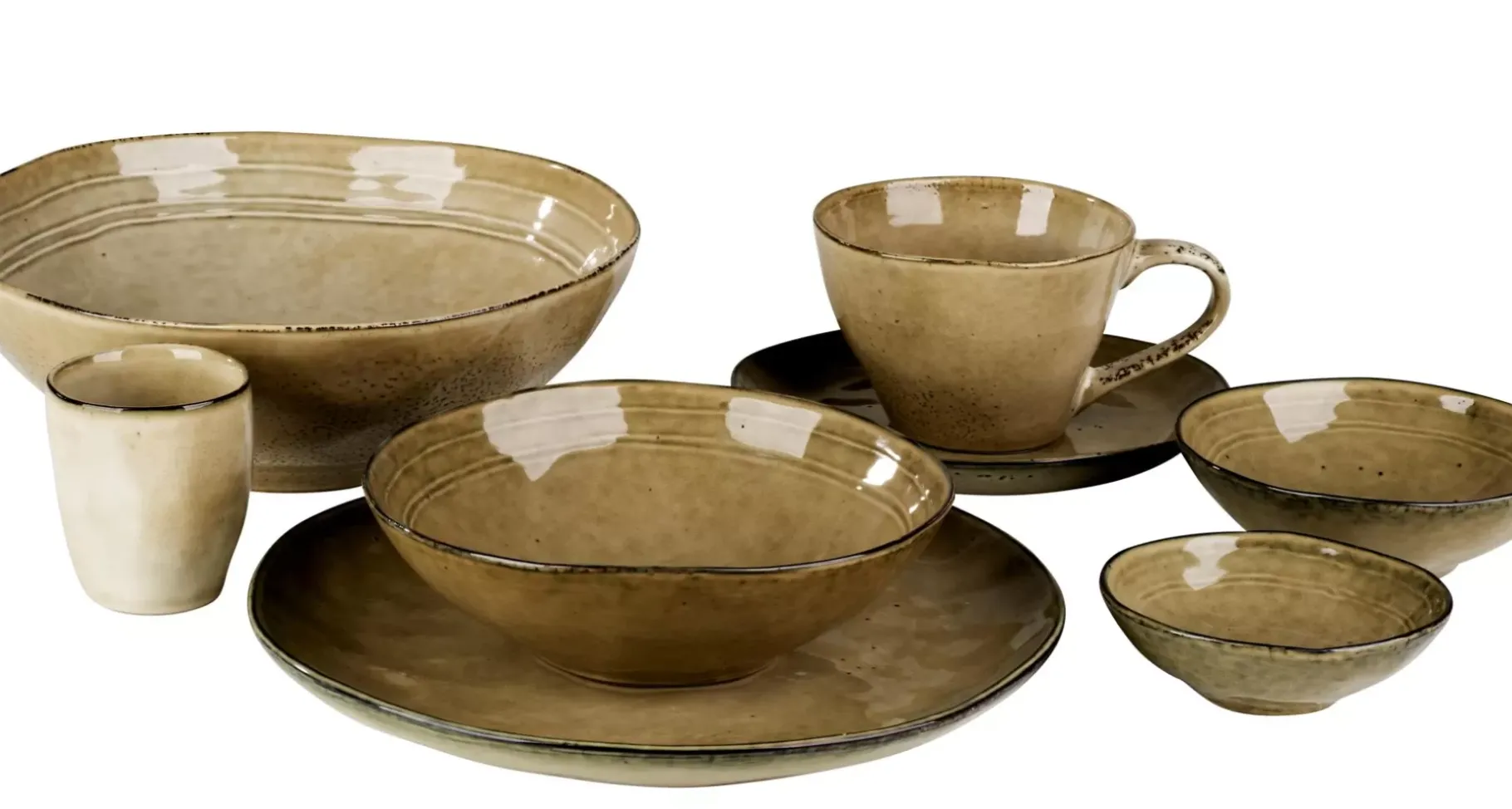 CASA Earth Sand Plato De Postre Marron Claro