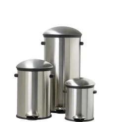 CASA Elegance Cubo Con Pedal 12L Plateado