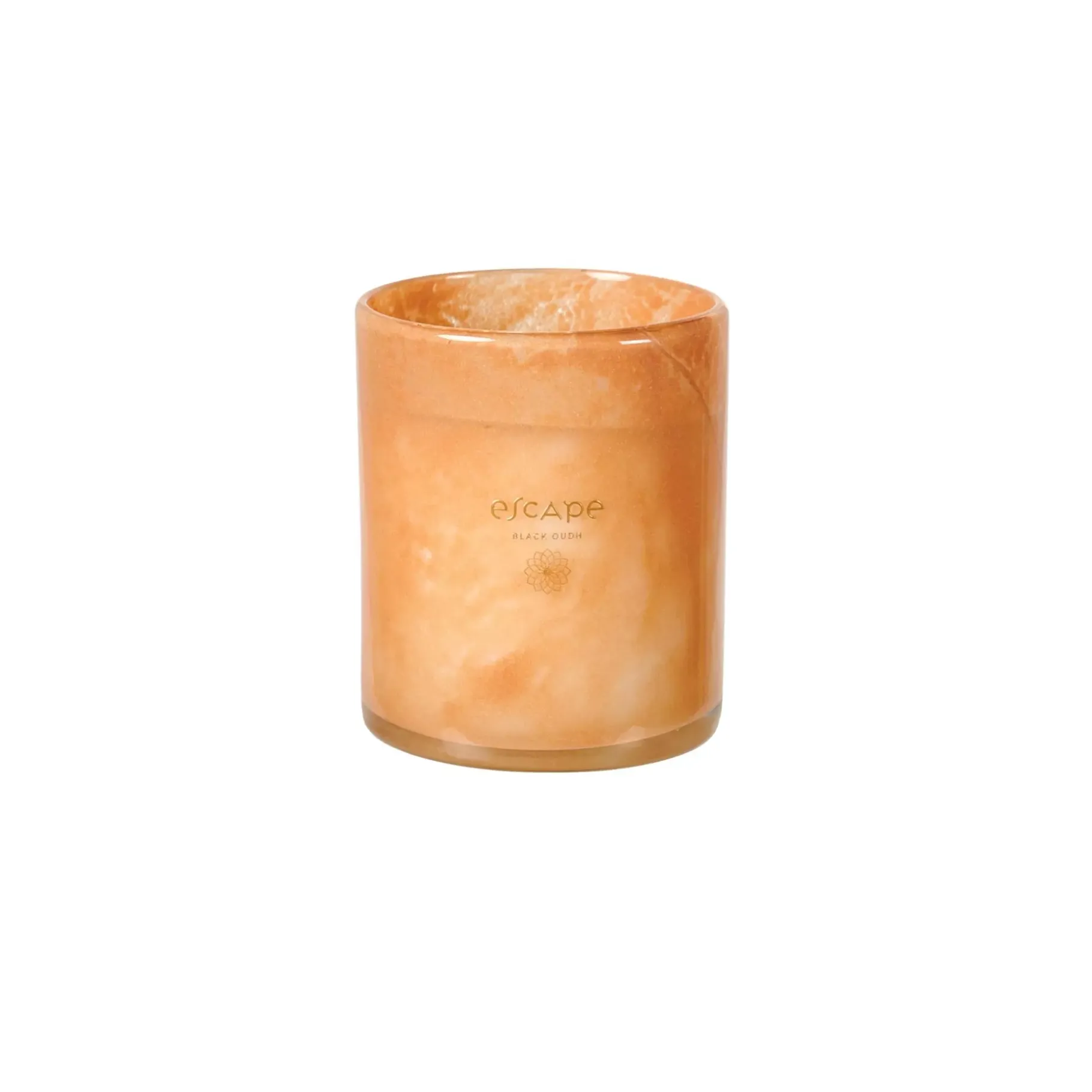 CASA Escape Black Oudh Vela Perfumada En Vaso Blanco, Color Rosa Viejo