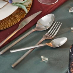 CASA Etna Satin Cubierto De 16 Piezas Plateado