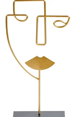 CASA Face Decoracion Con Pie Dorado