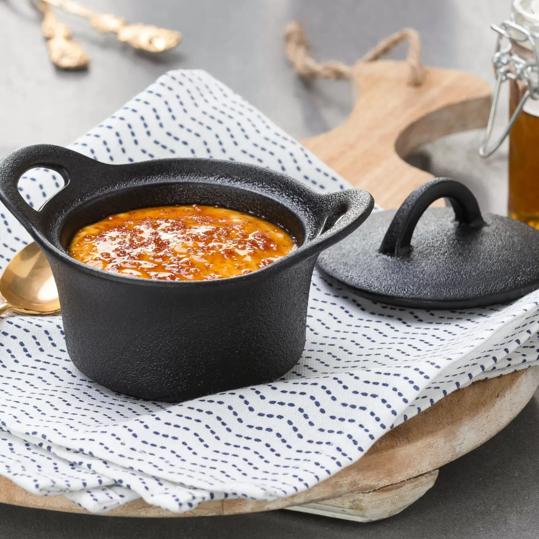 CASA Fero Cazuela Para Horno Con Tapa Negro