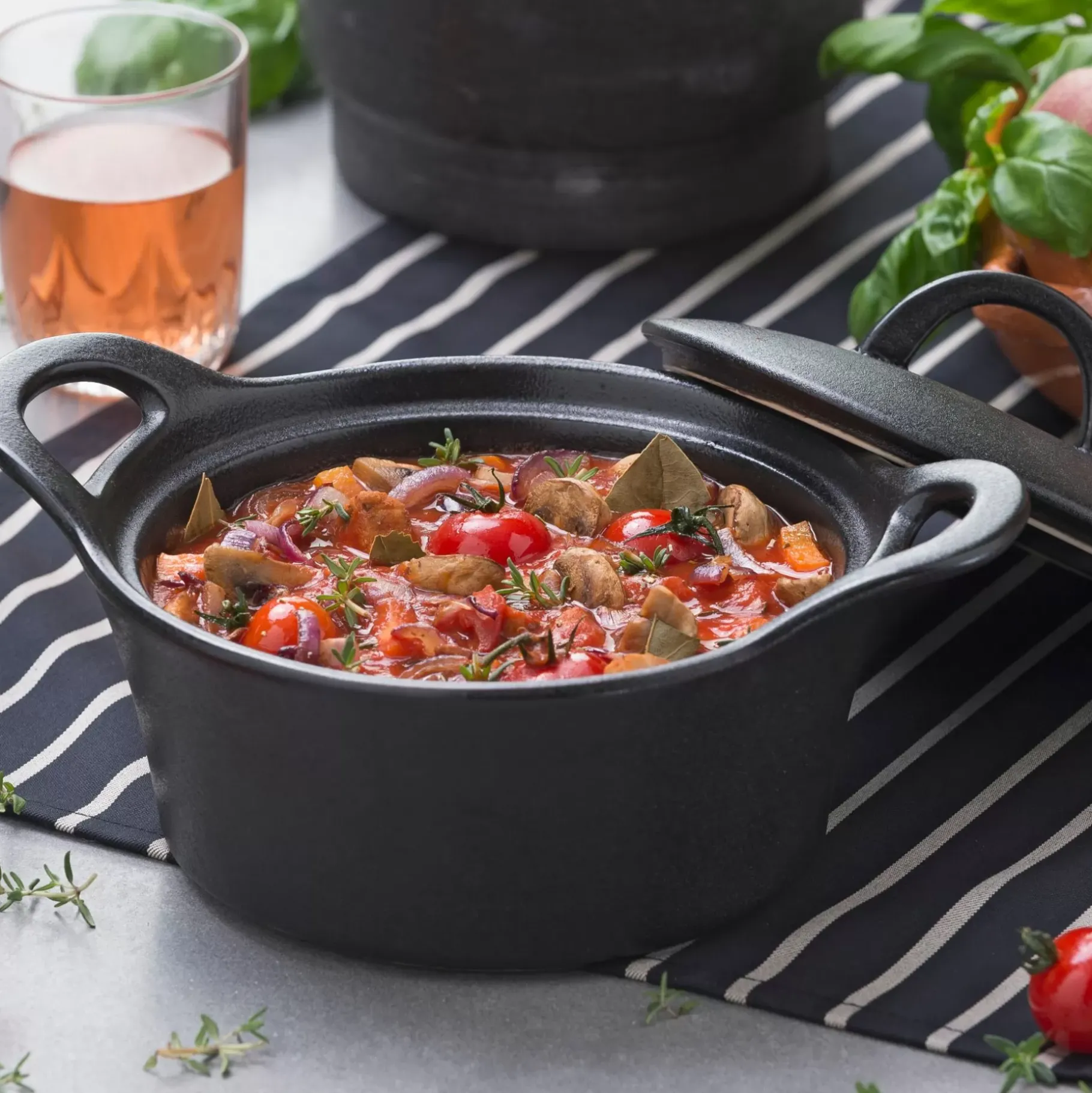 CASA Fero Cazuela Para Horno Con Tapa Negro