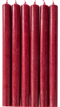 CASA Fina Velas Juego De 6 Burdeos